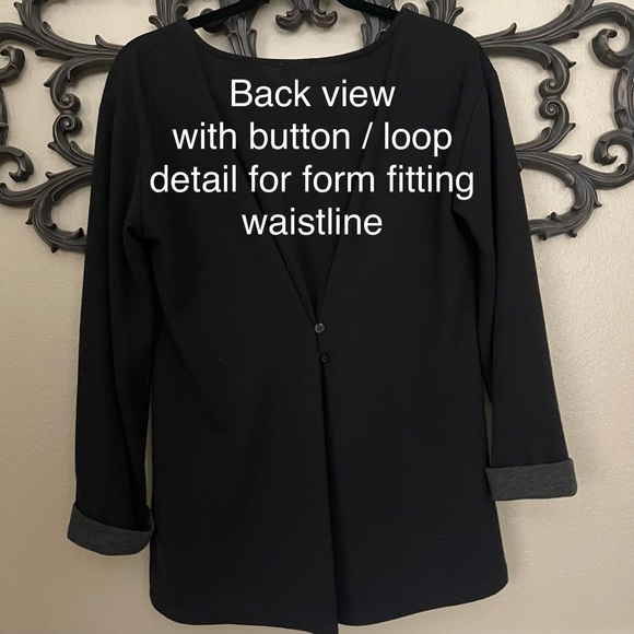 Cable and Gauge Top Scoop Neck 3/4 Length Roll Cuff Sleeve Size Large - Picture 2 of 13